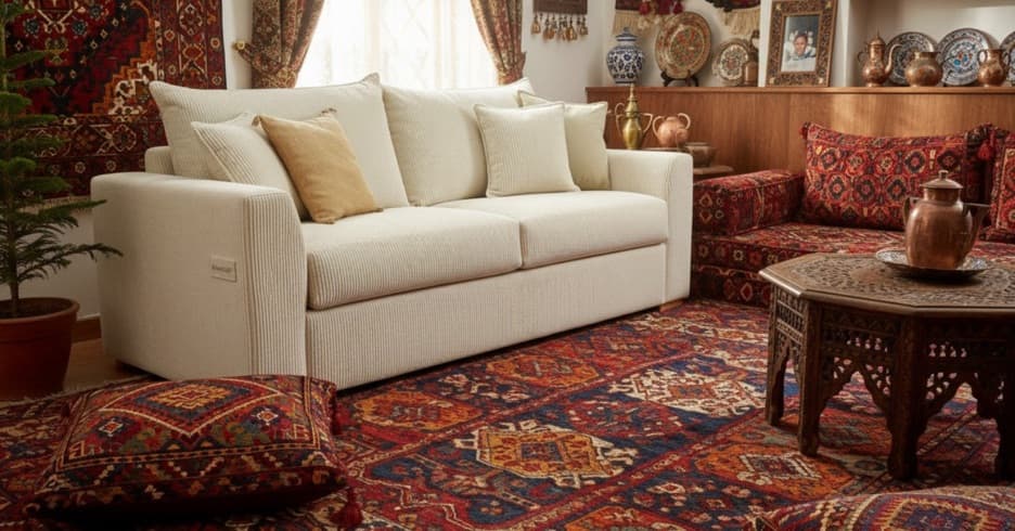 Canapé cosy design - Photo après transformation avec Piktor